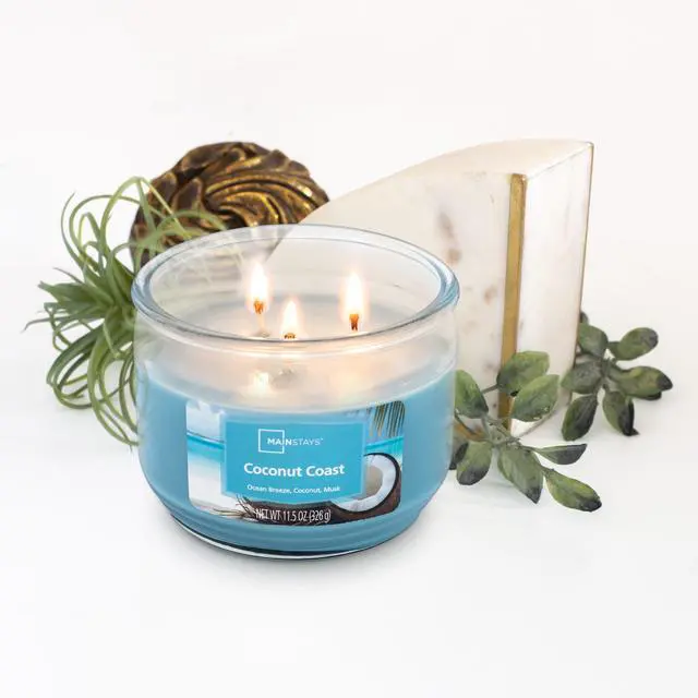 Alt view image 5 of 5 - Mainstays 11.5oz Coconut Coast Scented Candle Jar