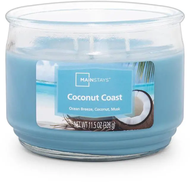 Main image of Mainstays 11.5oz Coconut Coast Scented Candle Jar