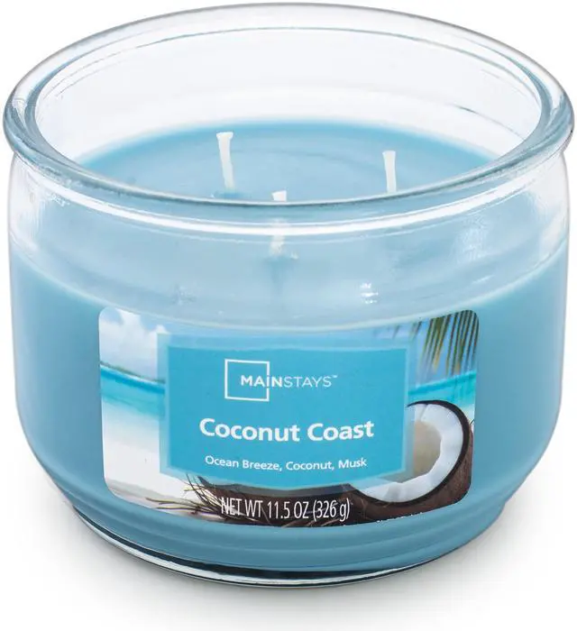 Alt view image 4 of 5 - Mainstays 11.5oz Coconut Coast Scented Candle Jar