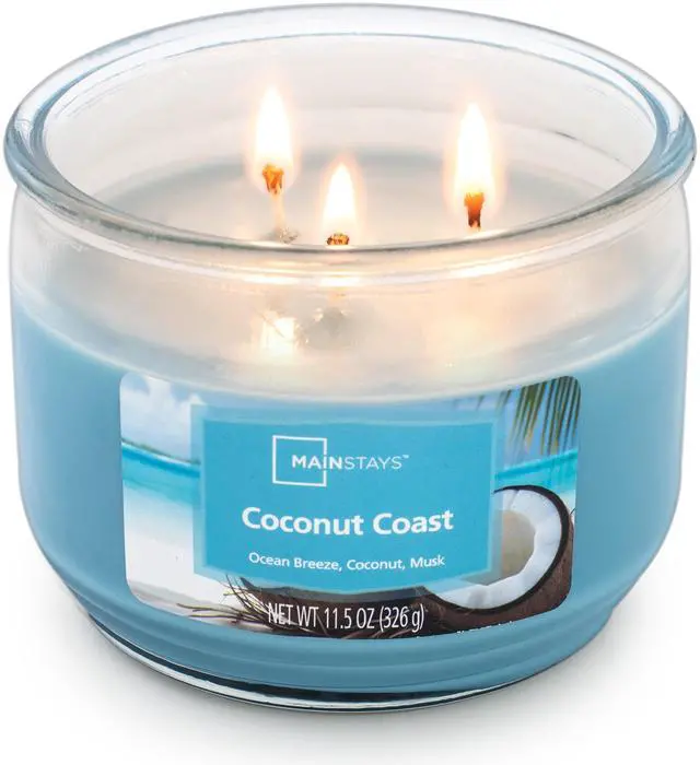 Alt view image 2 of 5 - Mainstays 11.5oz Coconut Coast Scented Candle Jar