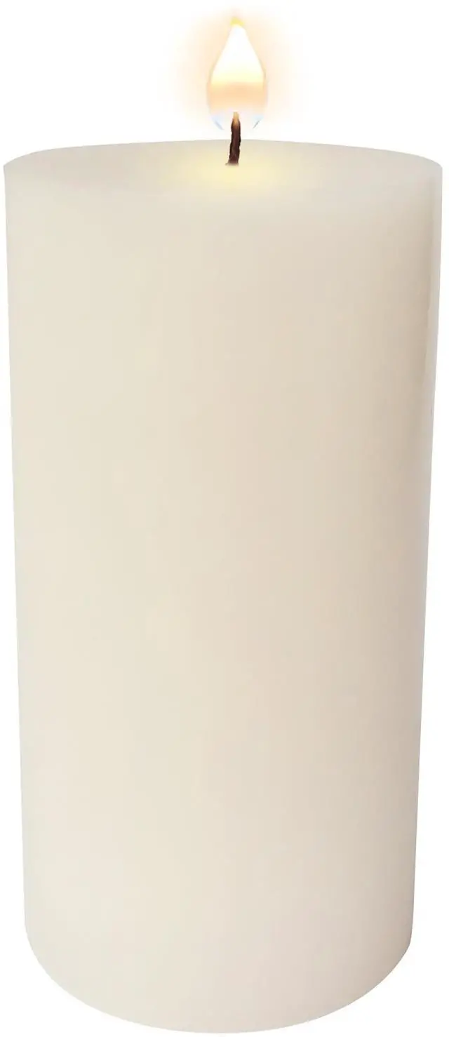Main image of Mainstays Pillar Candle, Single Wick, 3 in x 6 in, Unscented, Ivory
