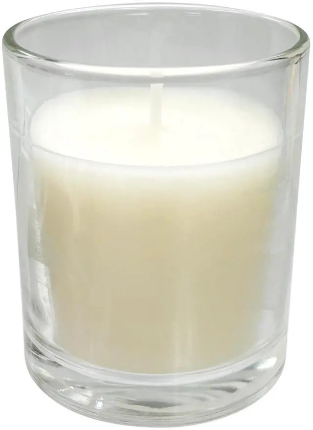 Main image of Mainstays Unscented Filled Votive Glass Candles, Ivory, 12-Pack