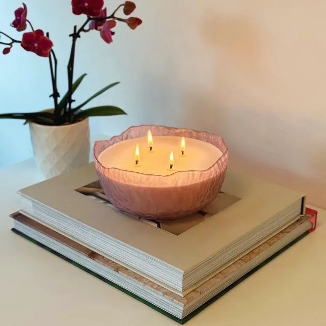 Alt view image 5 of 6 - Home Decor Collection 3-Wick Moon Bowl Scented Jar Candle, Wildflower & Bergamot, 21.3 oz.