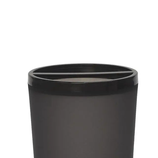 Alt view image 2 of 6 - Mainstays Frosted Black Plastic Toothbrush Holder