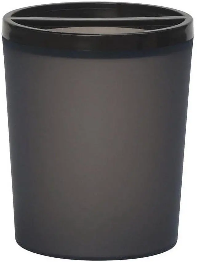 Main image of Mainstays Frosted Black Plastic Toothbrush Holder