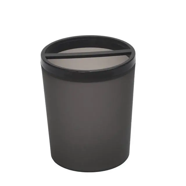 Alt view image 4 of 6 - Mainstays Frosted Black Plastic Toothbrush Holder