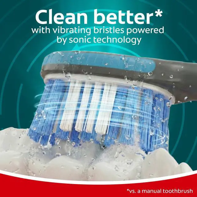 Alt view image 5 of 6 - Colgate 360 Vibrate Deep Clean Battery Powered Electric Toothbrush with Soft Bristles, 1 Pack
