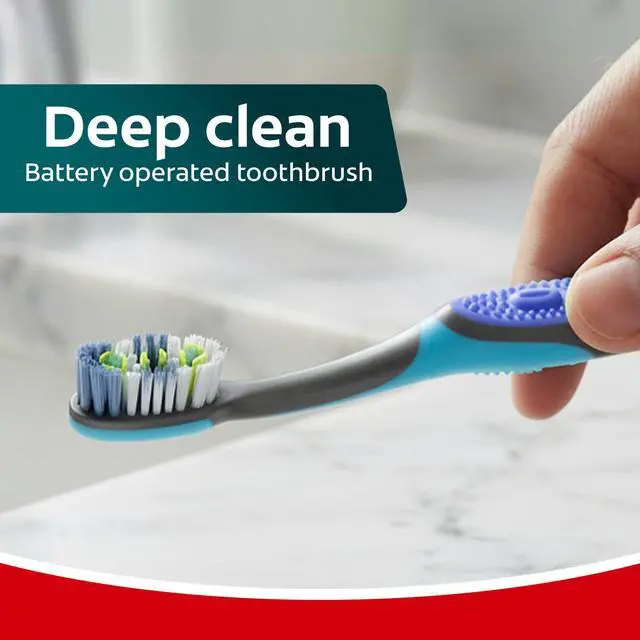 Alt view image 4 of 6 - Colgate 360 Vibrate Deep Clean Battery Powered Electric Toothbrush with Soft Bristles, 1 Pack