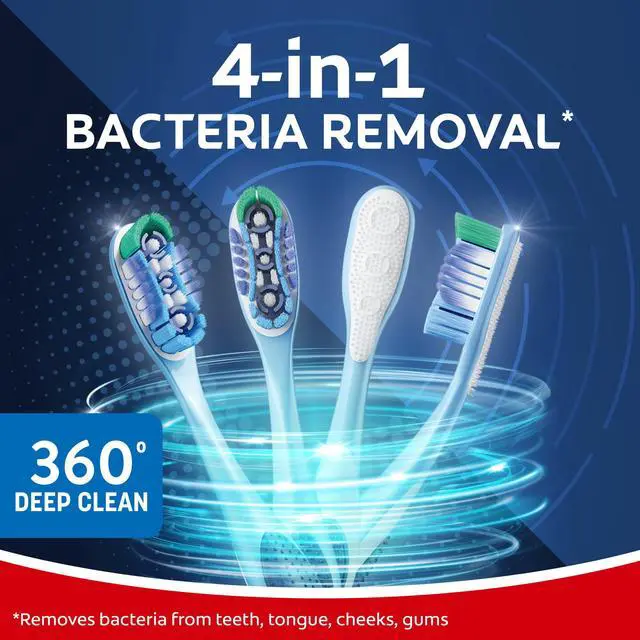 Alt view image 3 of 6 - Colgate 360 Deep Clean Toothbrush Pack, Soft Adult Toothbrushes, 2 Pack