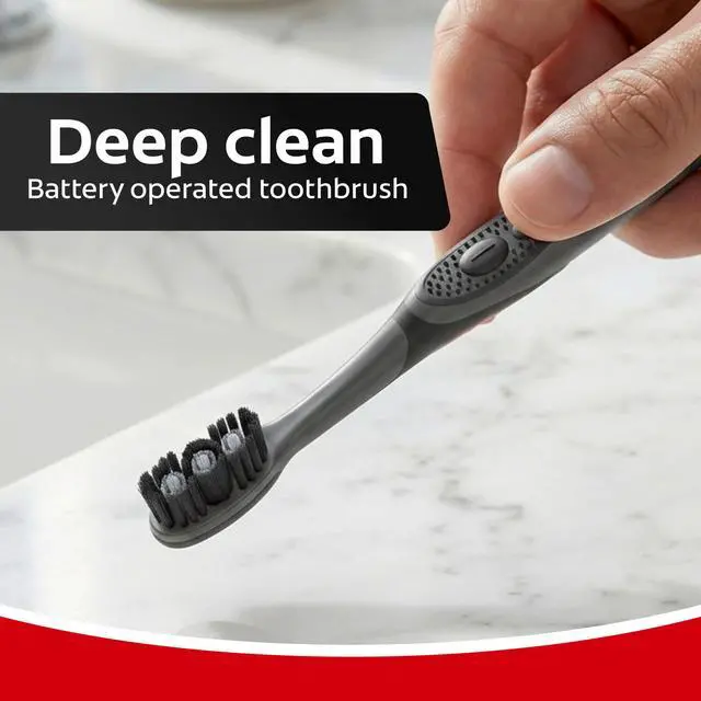 Alt view image 5 of 6 - Colgate 360 Vibrate Charcoal Battery Powered Electric Toothbrush with Soft Bristles, 1 Pack