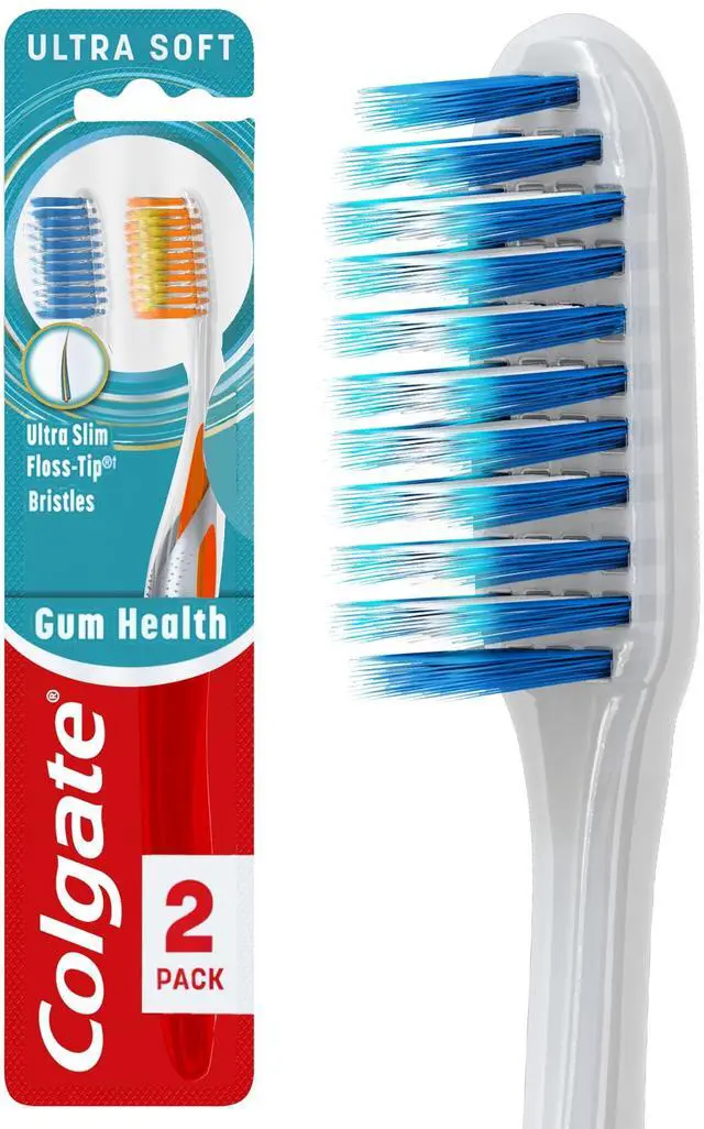 Main image of Colgate Gum Health Adult Manual Toothbrush, Ultra Soft 2ct