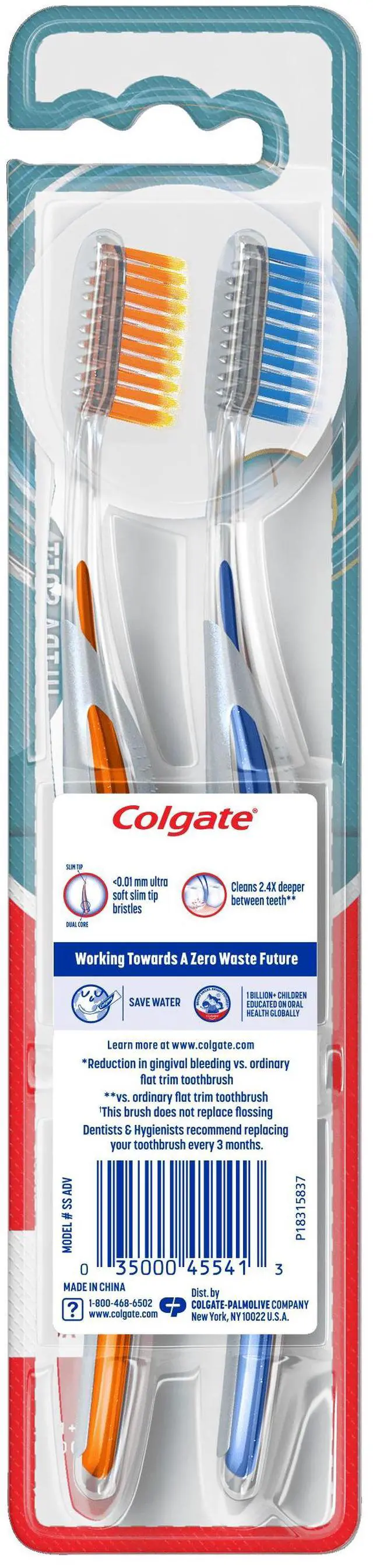 Alt view image 2 of 7 - Colgate Gum Health Adult Manual Toothbrush, Ultra Soft 2ct