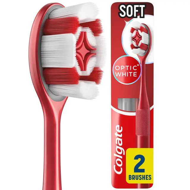 Alt view image 5 of 6 - Colgate Optic White Soft Toothbrush for Adults, 2 Pack