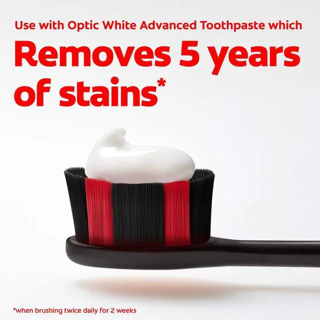 Alt view image 3 of 5 - Colgate Optic White Charcoal Soft Toothbrush for Adults, 2 Pack