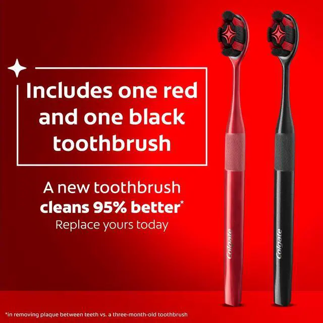 Alt view image 5 of 5 - Colgate Optic White Charcoal Soft Toothbrush for Adults, 2 Pack