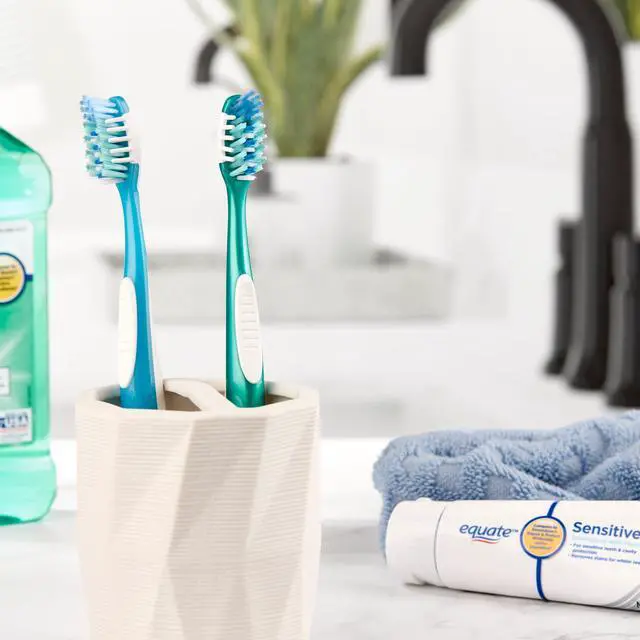 Alt view image 3 of 5 - Equate Pure Health, Adult, Manual, Soft Toothbrush, 4 Count