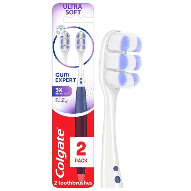Alt view image 4 of 6 - Colgate Gum Expert, Adult Manual Gum Toothbrush, Ultra Soft, 2 Pack