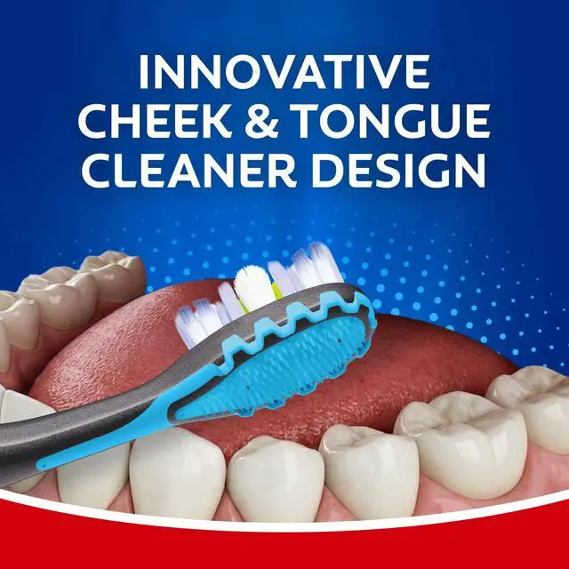 Alt view image 2 of 6 - Colgate 360 Floss-Tip Toothbrush Pack, Medium Adult Toothbrushes, 2 Pack
