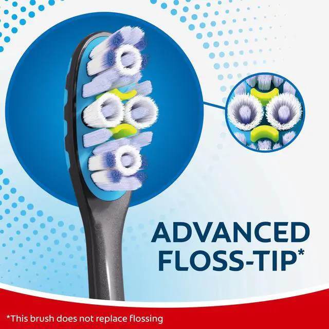 Alt view image 5 of 6 - Colgate 360 Floss-Tip Toothbrush Pack, Medium Adult Toothbrushes, 2 Pack