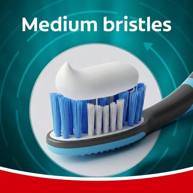 Alt view image 5 of 6 - Colgate 360 Vibrate Deep Clean Battery Powered Electric Toothbrush with Medium Bristles, 2 Pack