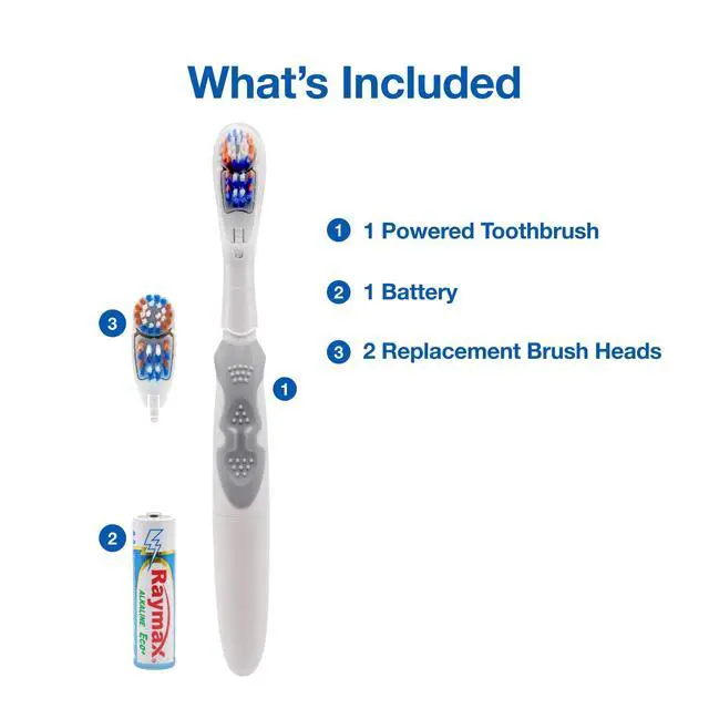 Alt view image 2 of 5 - Equate Motion Battery Toothbrush with 2 Brush Heads