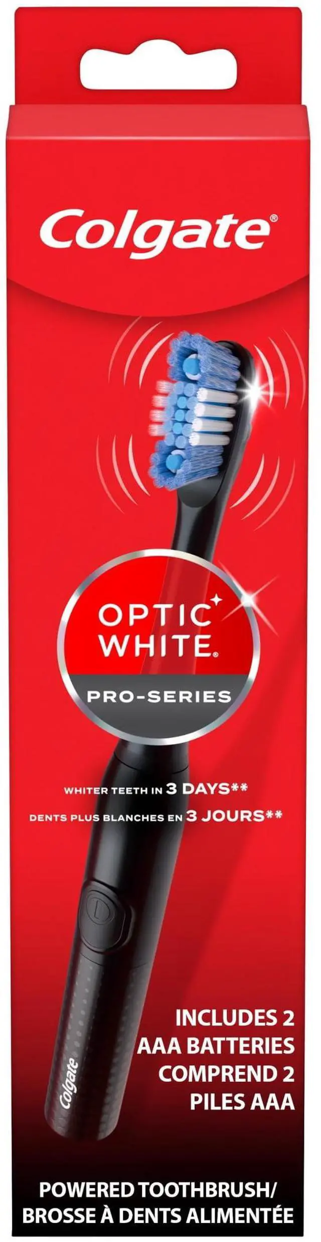 Main image of Colgate Optic White Pro Series Sonic Adult Battery Powered Electric Toothbrush, Black
