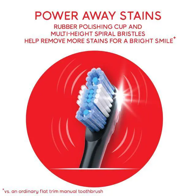 Alt view image 5 of 6 - Colgate Optic White Pro Series Sonic Adult Battery Powered Electric Toothbrush, Black