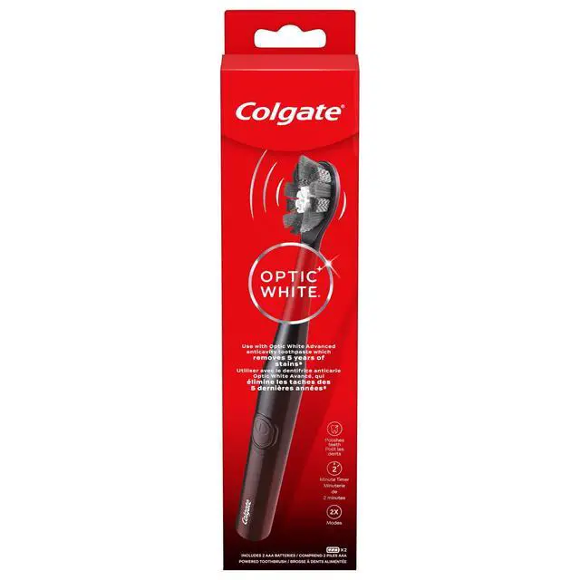Alt view image 4 of 6 - Colgate Optic White Pro Series Sonic Adult Battery Powered Electric Toothbrush, Black