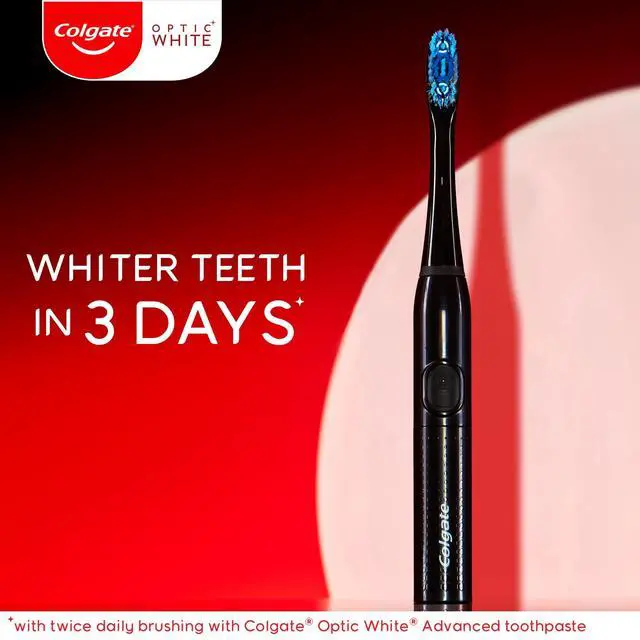 Alt view image 3 of 6 - Colgate Optic White Pro Series Sonic Adult Battery Powered Electric Toothbrush, Black