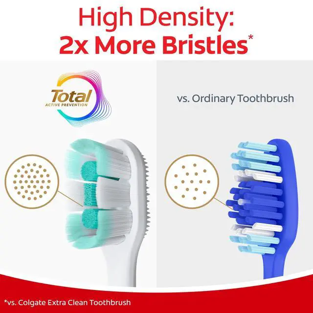 Alt view image 3 of 6 - Colgate Total Active Prevention Foaming Clean Medium Toothbrush, 2 Pack