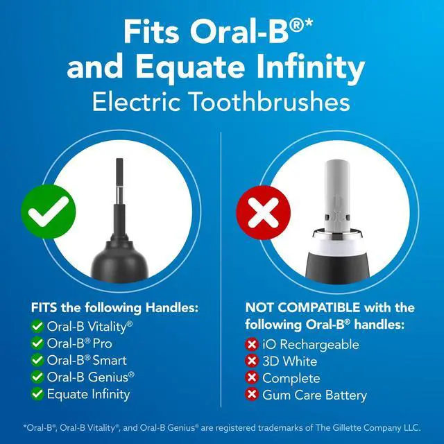 Alt view image 5 of 6 - Equate Infinity Power Toothbrush with Antibacterial Replacement Brush Heads, White