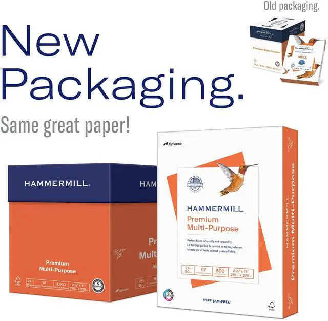 Alt view image 4 of 6 - Hammermill Premium Multi-Purpose Paper, White, 20lb, 8.5x11, 1 Ream (500 Sheets), New