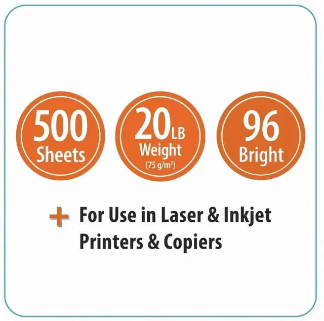 Alt view image 5 of 6 - Pen+Gear Multipurpose Bright Paper, 8.5" x 11", 96 Bright, White, 20 lb., 1 Ream (500 Sheets)