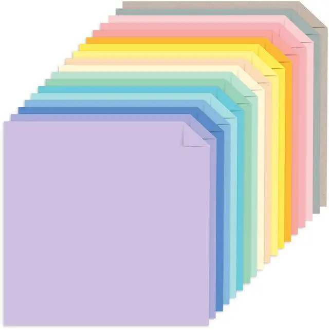 Main image of Astrodesigns Cardstock, Pastel Starter Assortment, 18-Colors, 12" x 12", 65 lb./176 Gsm, 36 Sheets (91271)
