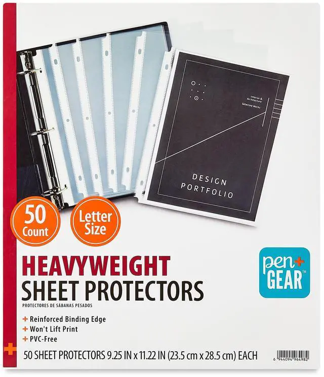 Main image of Pen+Gear Heavyweight Sheet Protectors, Letter Size, 8.5 in x 11 in, 50 Count