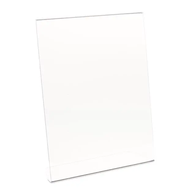Alt view image 3 of 5 - Pen + Gear Standup Sign Holder for Display Stand, Hold for Paper of 8.5" x 11", Clear