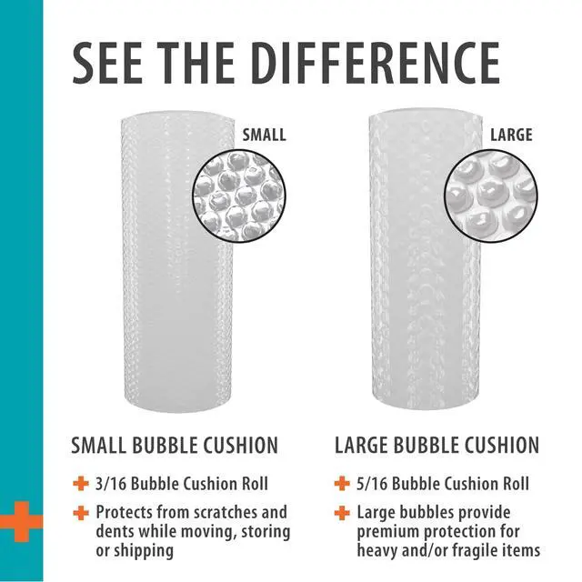 Alt view image 4 of 7 - Pen+Gear 12" x 40' Bubble Cushion Roll, Clear, 3/16" Small Bubbles