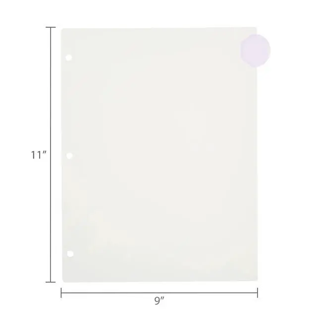 Alt view image 6 of 6 - Pen+Gear 8 Oval Tab Poly Binder Dividers, Bright Multicolor