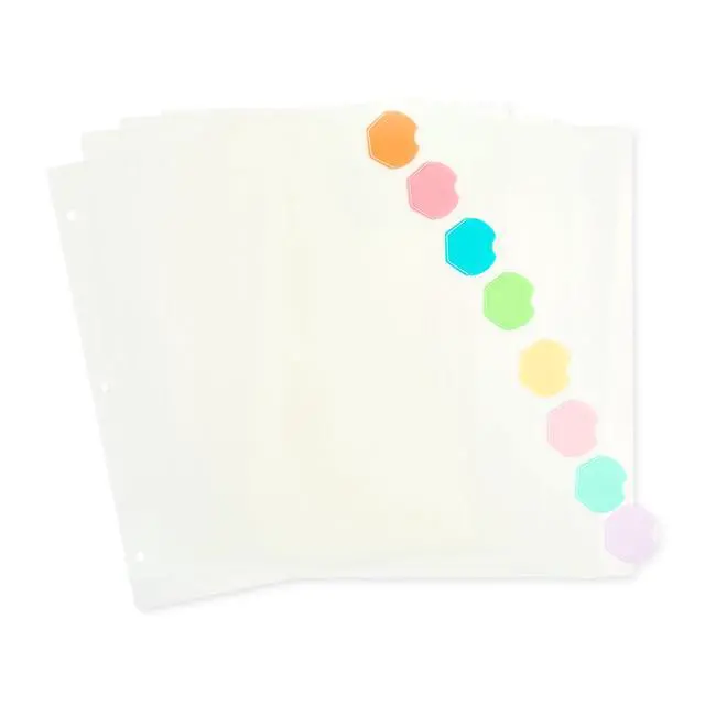 Alt view image 3 of 6 - Pen+Gear 8 Oval Tab Poly Binder Dividers, Bright Multicolor