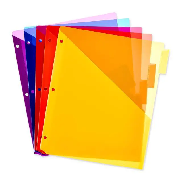 Alt view image 3 of 6 - Pen+Gear Vibrant Color 8-Tab Dividers with Pockets