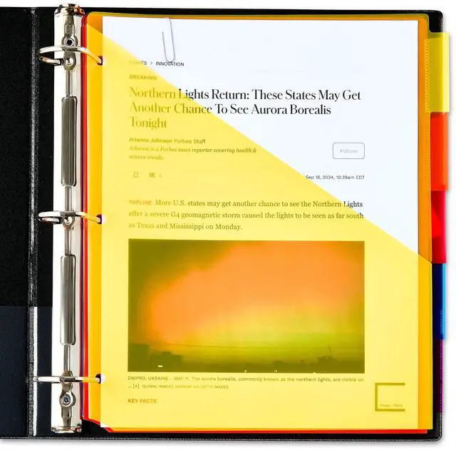 Main image of Pen+Gear Vibrant Color 8-Tab Dividers with Pockets