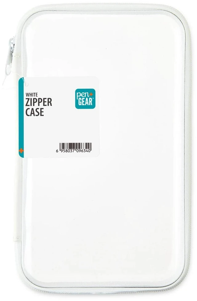 Alt view image 3 of 7 - Pen+Gear Zipper Pencil Case, Pencil Boxes for School, White
