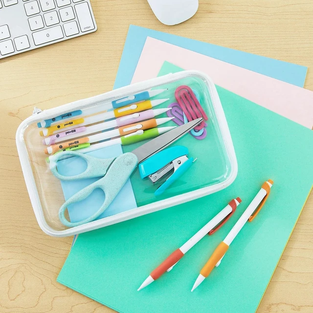 Alt view image 6 of 7 - Pen+Gear Zipper Pencil Case, Pencil Boxes for School, White