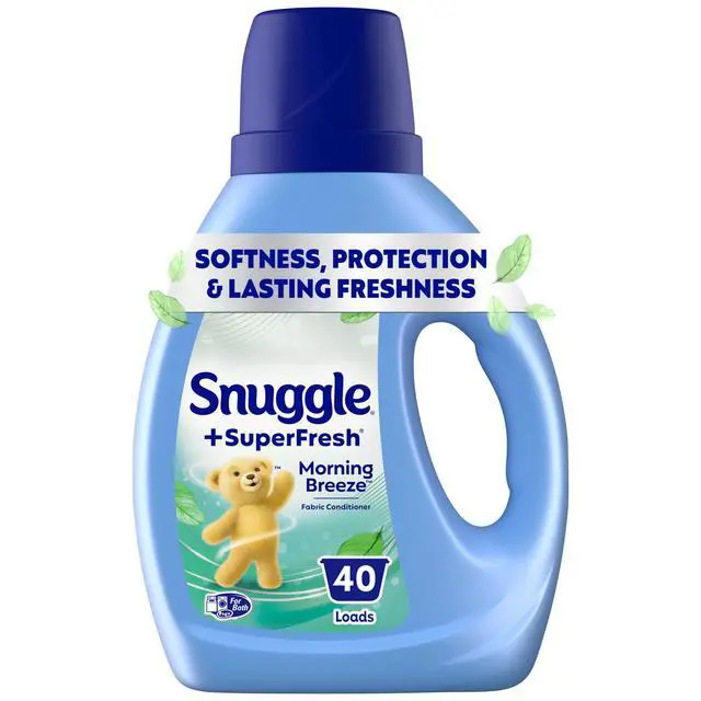 Alt view image 6 of 6 - Snuggle SuperFresh Liquid Fabric Softener, Odor Eliminating, Morning Breeze, 40 Loads
