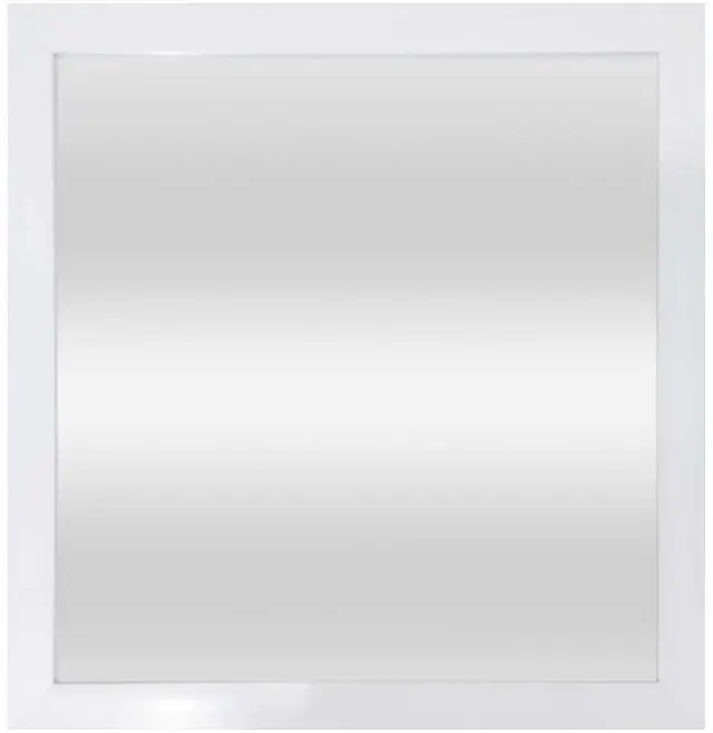 Main image of Mainstays 16 in x 16 in White Square Wall Mirror for Bathroom and Living Room