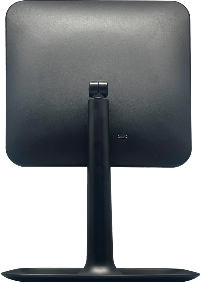 Alt view image 3 of 7 - Mainstays LED Lighted Vanity Makeup Mirror with Lights, 5X Magnifying & Storage Tray, Rich Black Finish