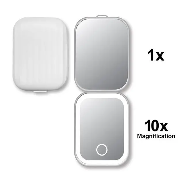 Alt view image 5 of 7 - Smartpoint LED Double Sided Compact Mirror