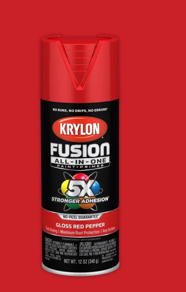 Alt view image 3 of 7 - Krylon Fusion All-In-One, Gloss, Red Pepper, 12 oz