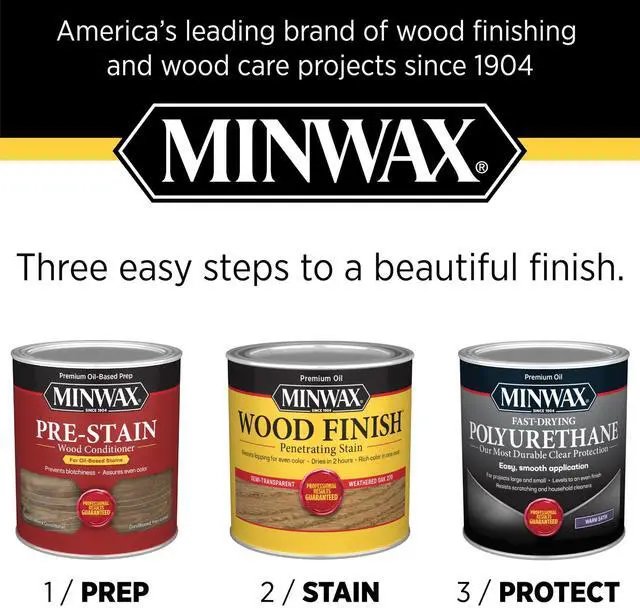 Alt view image 3 of 7 - Minwax Wood Finish, Dark Walnut, 1/2 Pint