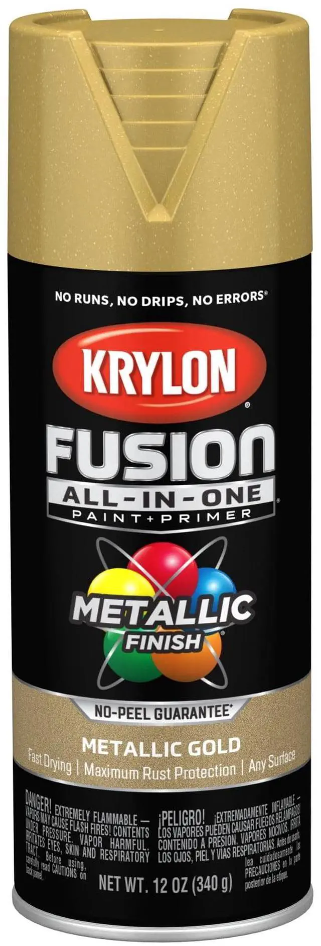 Alt view image 3 of 7 - Krylon Fusion All-In-One Metallic, Metallic, Gold, 12 oz